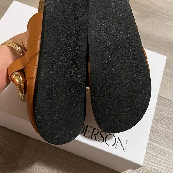 JW ANDERSON gold chain mules loafer - Picture 2 of 7